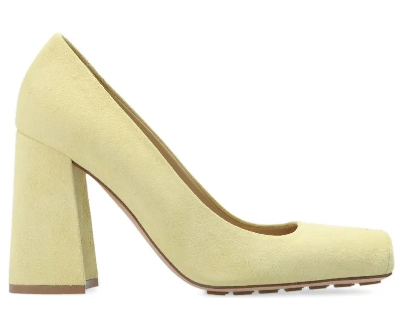 Bottega Veneta Pump Tower Suede Leather Light Yellow (692088V1NY09362)