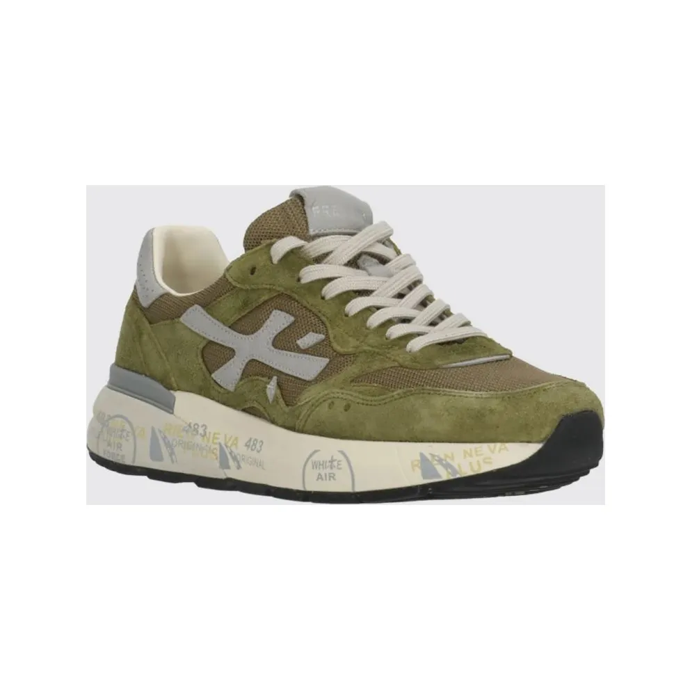 Premiata Mick Used Suede and Mesh Military (MICK018271)