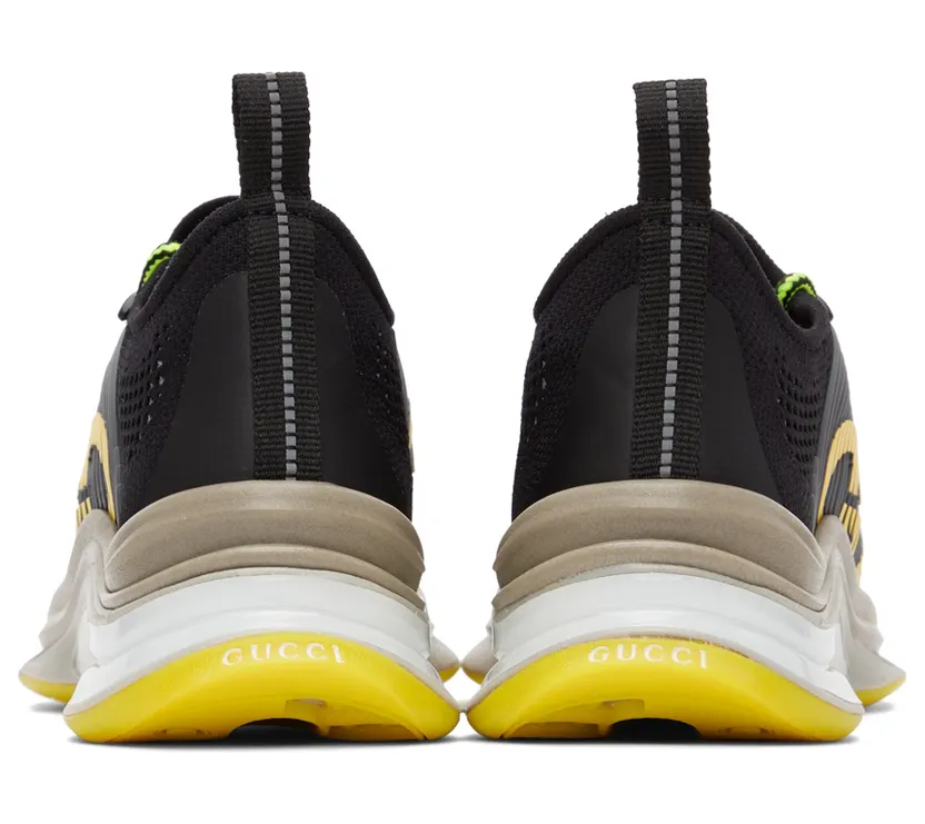 Gucci Black Run Low-Top Sneakers (680939 USM10) (2)