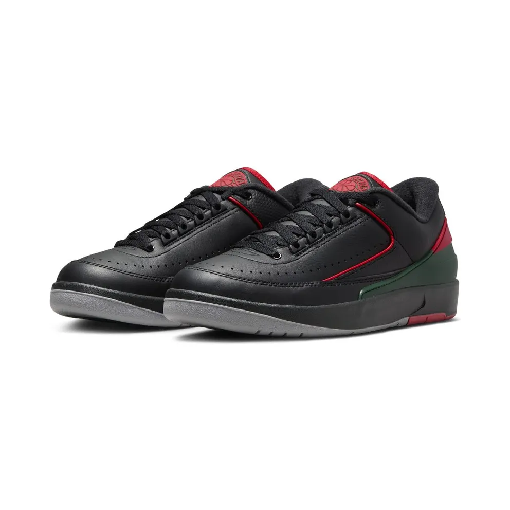 Air Jordan 2 Low ‘Origins’ Black/Fir/Cement Grey/Fire Red (DV9956-006)