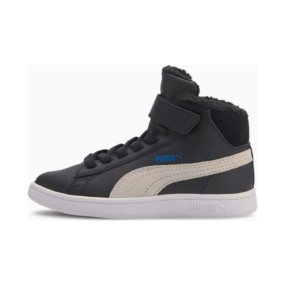 Puma Smash V2 Mid Fur V White/Black (366896-08)