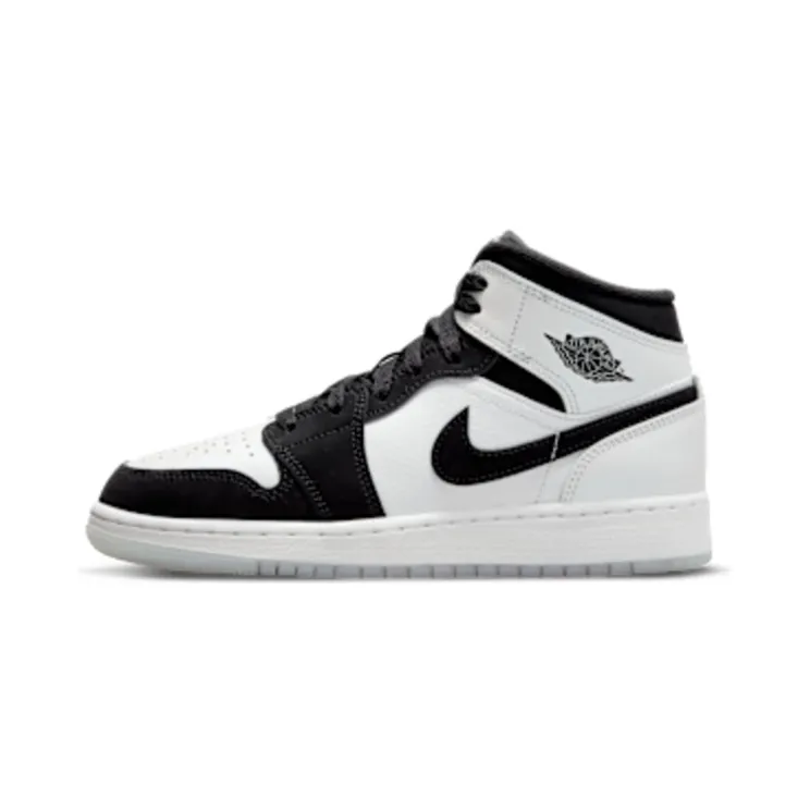 Jordan 1 Mid Diamond Shorts (GS) “White / Multi-Colour / Black” (DN4321-100)
