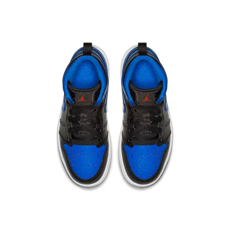 Jordan 1 Mid Royal Paint Splatter (640734-048)