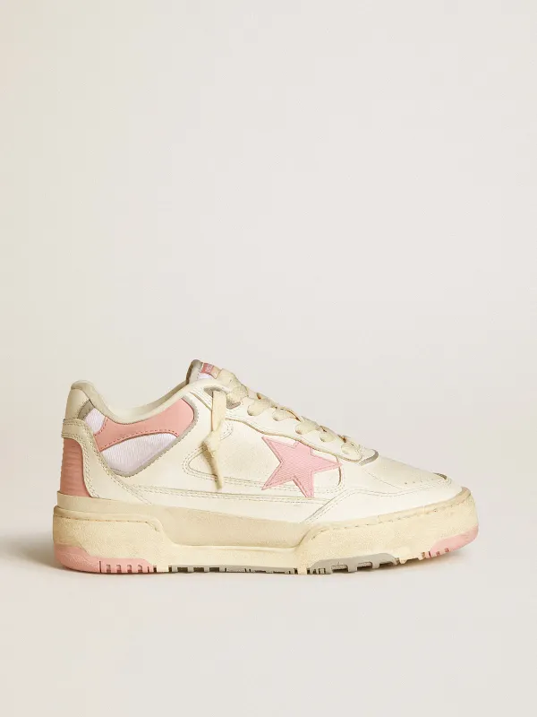 Golden Goose Men’S Forty2 With Pink Star And White Leather Heel Tab (GMF00630.F005711.10310)
