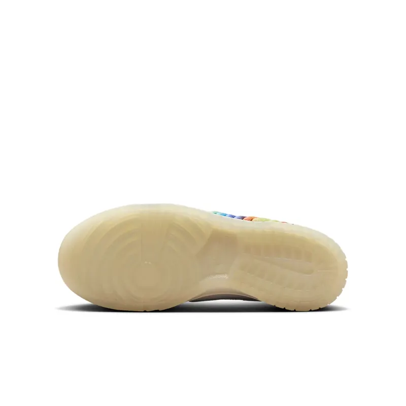 Nike Dunk Low SE GS “Rainbow Lace Swoosh White” (FN4861-100)