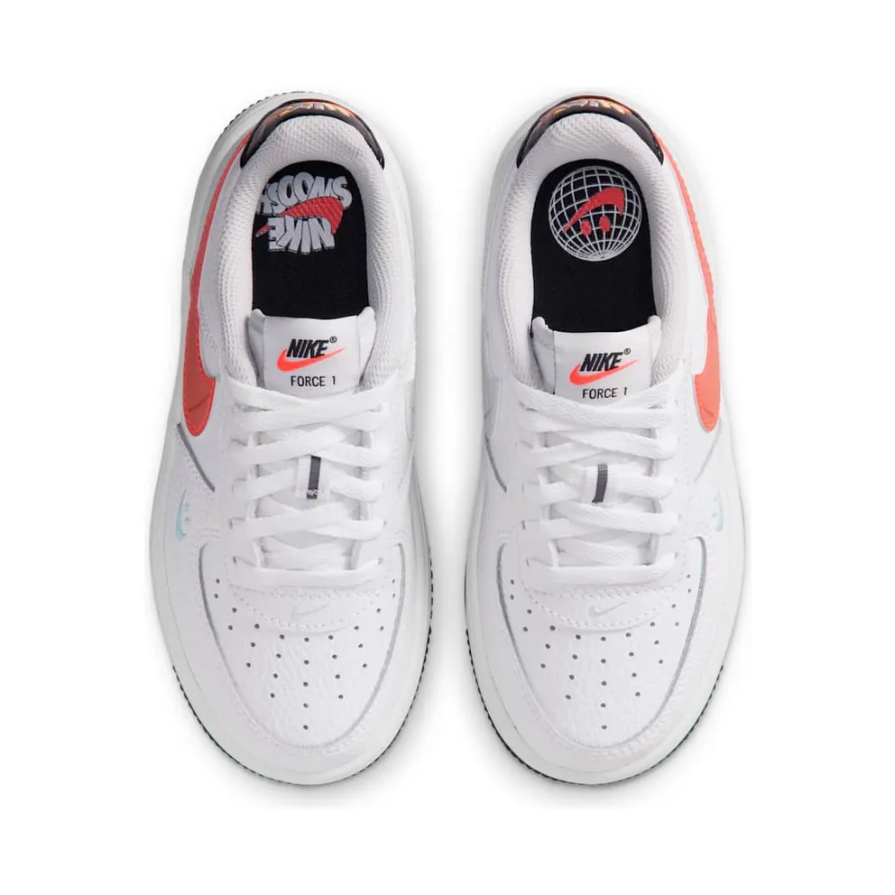 Nike Force 1 Low Smiley Swoosh White Black Flash Crimson (IV5085-100)