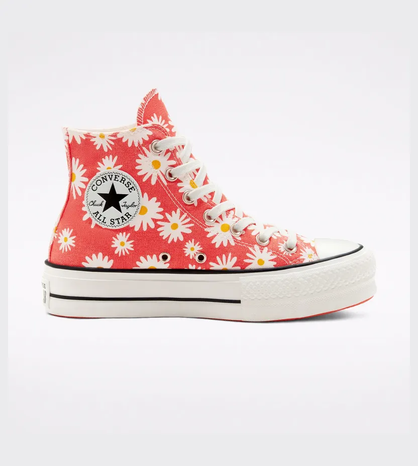 Converse Chuck Taylor All Star Platform High ‘Camp Daisies’ Red/White/Yellow (568930C)