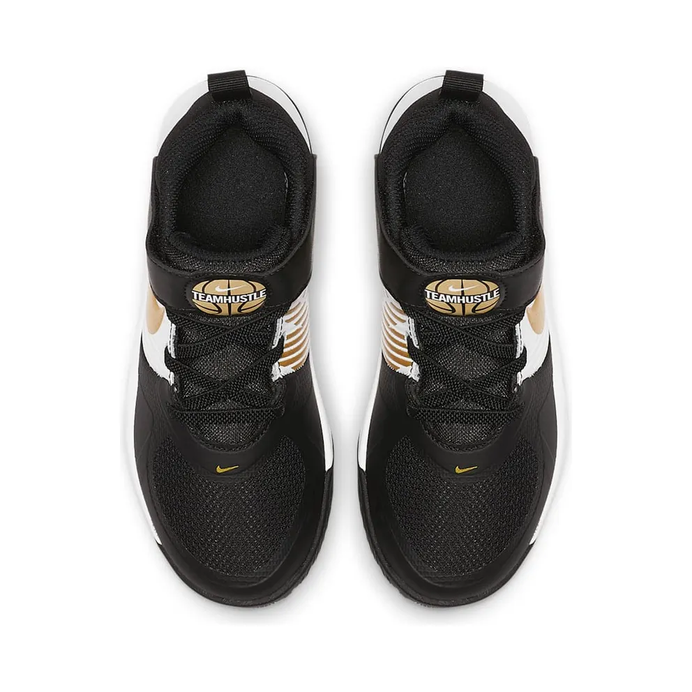 Nike Team Hustle D 9 Black Metallic Gold (PS) Black/White/Metallic Gold (AQ4225-004)