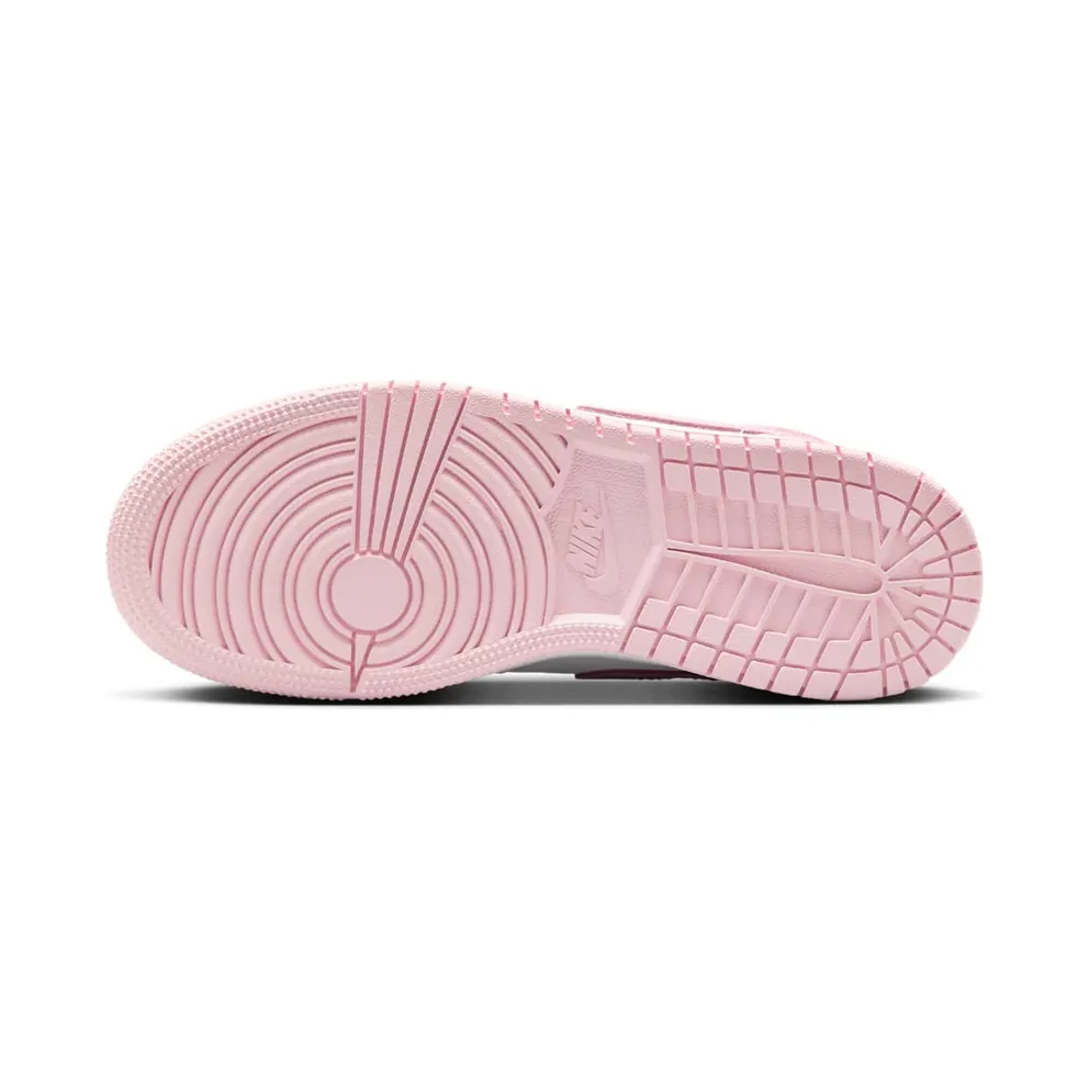 Jordan 1 Mid GS “Pink Foam Fire Red” (DQ8423-608)