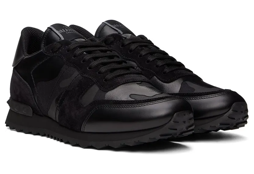 Valentino Garavani Black Camouflage Rockrunner 0NO NERO/NERO/NERO/N (1Y0S0723NSD) (4)