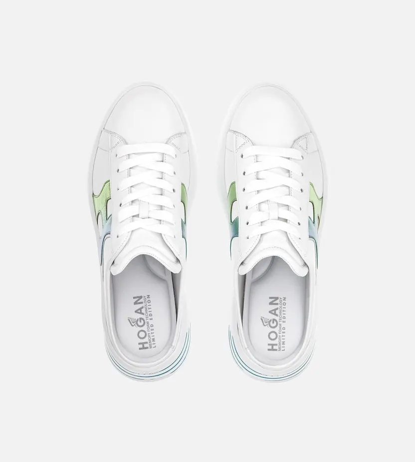 Hogan Rebel – Mules White Blue Green (HXW5640EG82N9V0VA3) (3)