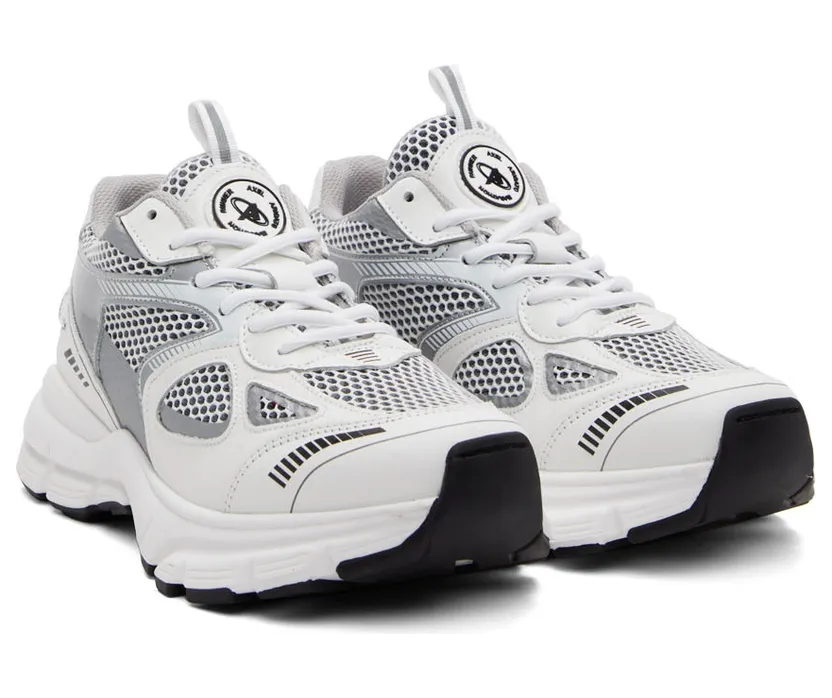 Axel Arigato White & Silver Marathon Sneakers (33036) (4)