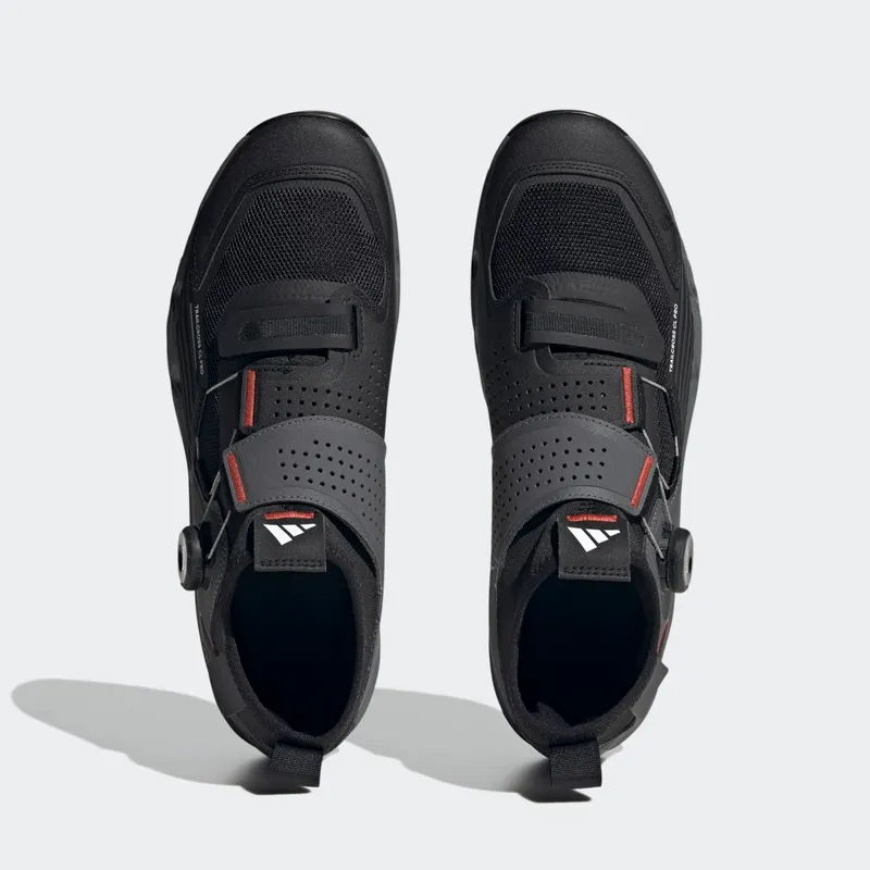 Adidas 5.10 TRAILCROSS PRO CLIP-IN MOUNTAIN BIKING SHOES Grey Five / Core Black / Red (HP9935)