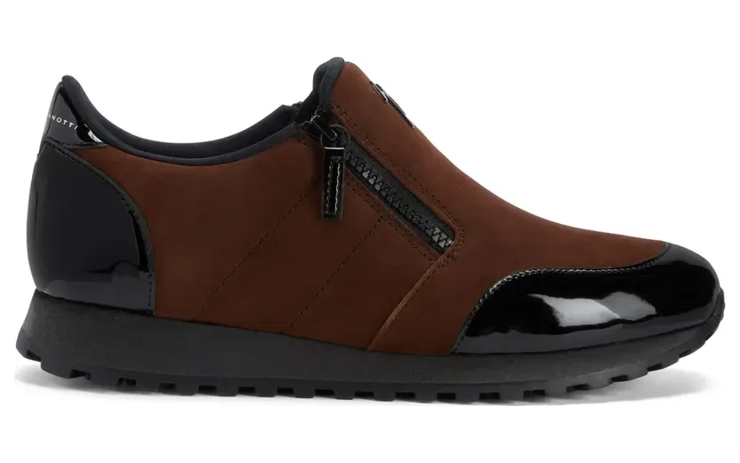 Giuseppe Zanotti Ilde Run Sneakers mit doppeltem Reißverschluss – Braun (IU10058K03)