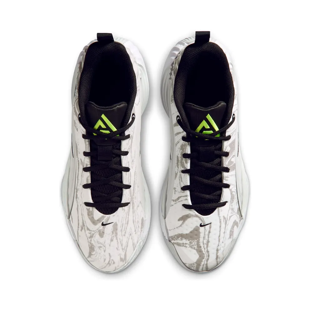 Nike Giannis Immortality 5 “White / Off-White / Light Smoke Grey / Metallic Silver” (IM5130-101)
