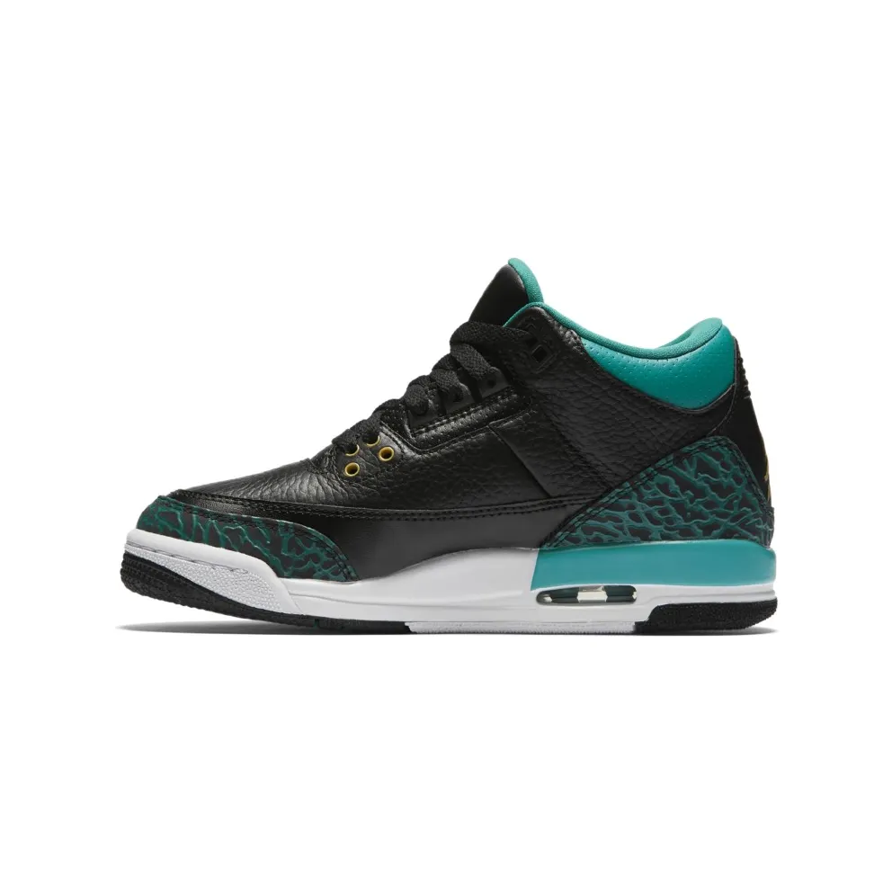 Jordan 3 Retro Rio Teal (GS) Black/Metallic Gold-Rio Teal-White (441140-018)