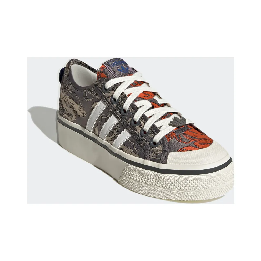 Adidas Nizza Platform Off White / Cloud White / Impact Orange (HQ6240)