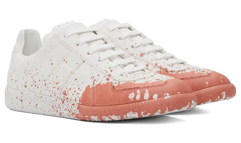 Maison Margiela White & Pink Replica Sneakers (S37WS0568 P4711) (4)