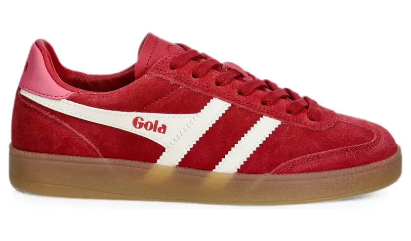 Gola Viper Wildleder-Sneakers mit Logo-Patch – Rot (CLB735LK2)