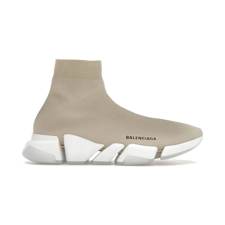 Balenciaga Speed 2.0 Recycled Sole Transparent Sole Beige (654020W2DI29195)