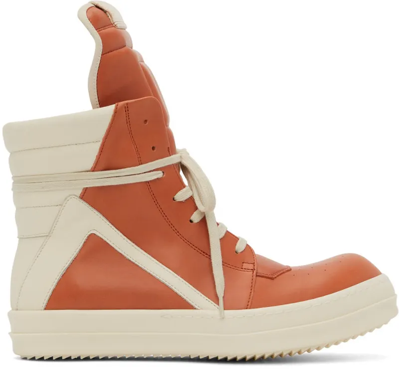 Rick Owens Gray & Off-White Geobasket (RU02B2894 LCG)