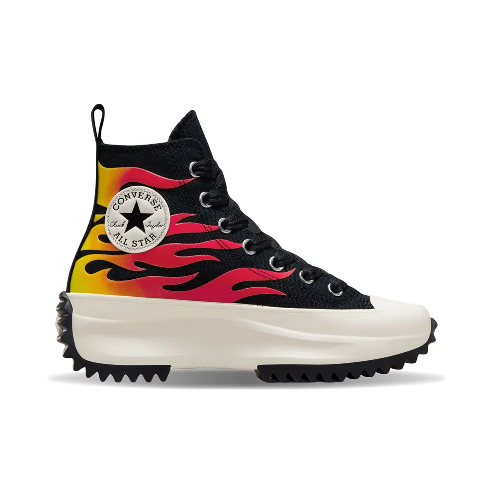 Converse Run Star Hike Platform Flames Black/White/Enamel Red (A08766C)
