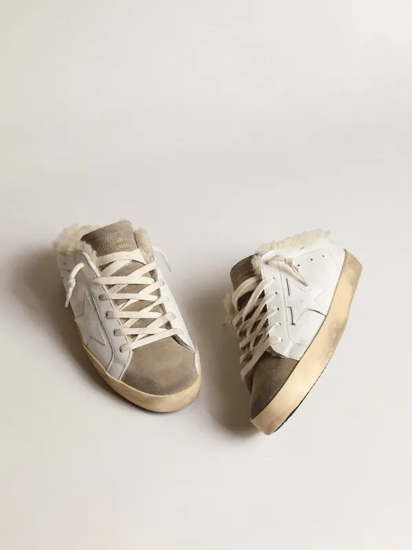 Golden Goose Super-Star Sabots With White Leather Star And Shearling Lining (GWF00110.F003975.81760) (2)