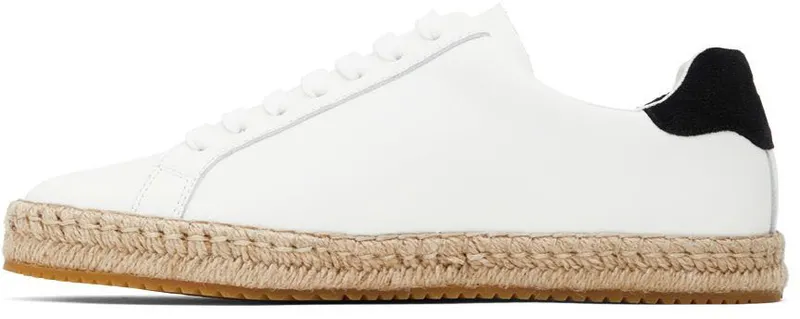 Palm Angels White Palm One Espadrille Sneakers (PMIB001S22LEA0010101)