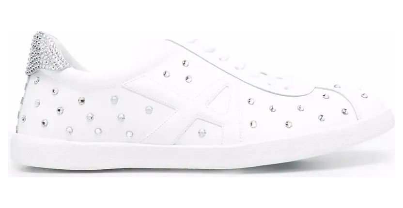 Aquazzura verfraaid met kristallen “White” (TCDFLASKCALFFC)