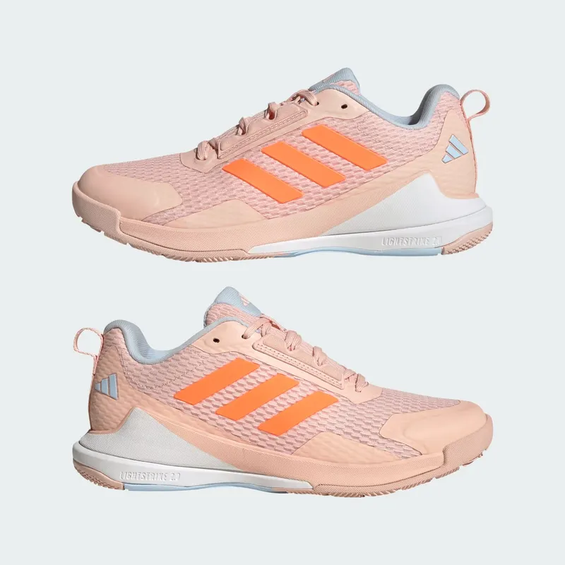 Adidas Novaflight 2 Indoor Blush Pink / Lucid Orange / Cloud White (JR9570)