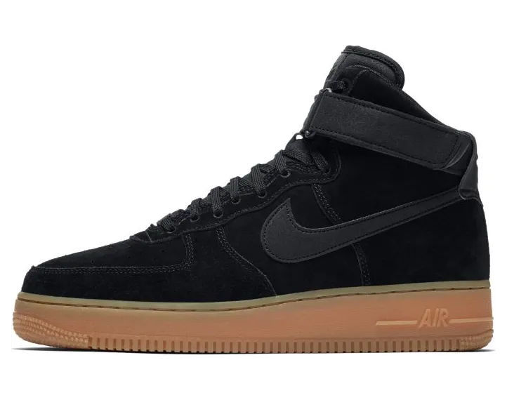 Nike Air Force 1 High 07 Lv8 Suede Black/Black-Gum Med Brown