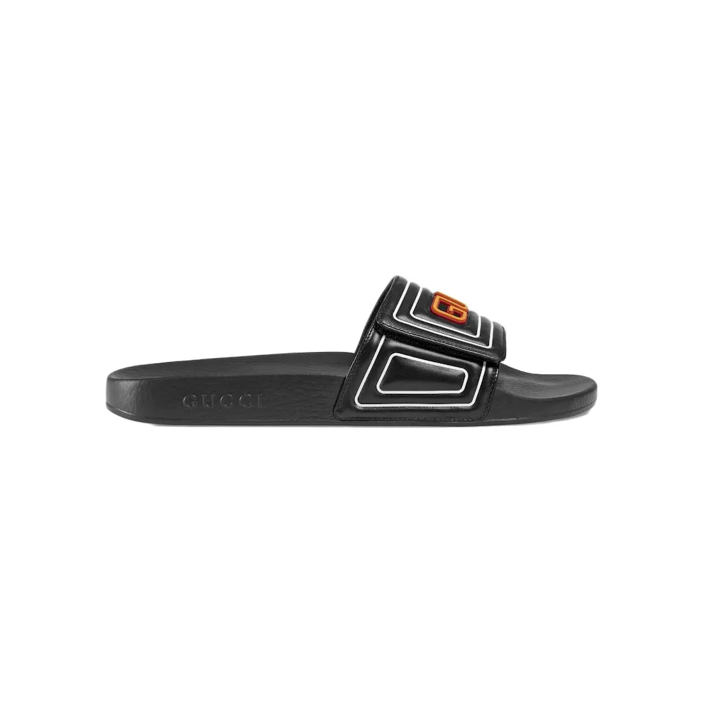 Gucci Slide Logo Leather