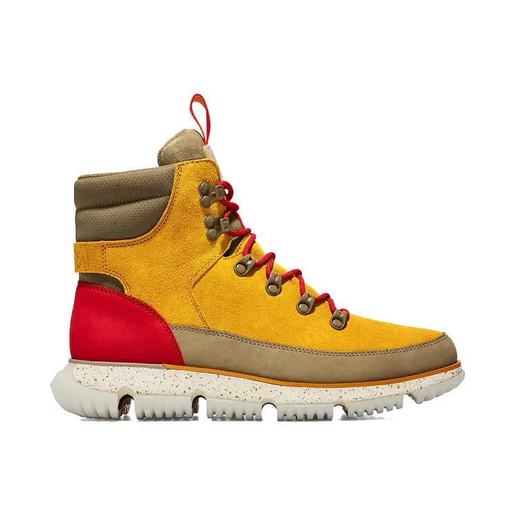 Cole Haan 4.ZEROGRAND Hiker Boot Hasan Minhaj Mineral Yellow Suede