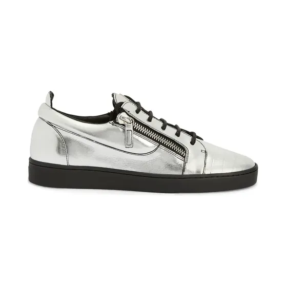 Giuseppe Zanotti Frankie mit doppeltem Reißverschluss “Silver” (RU10071K11)