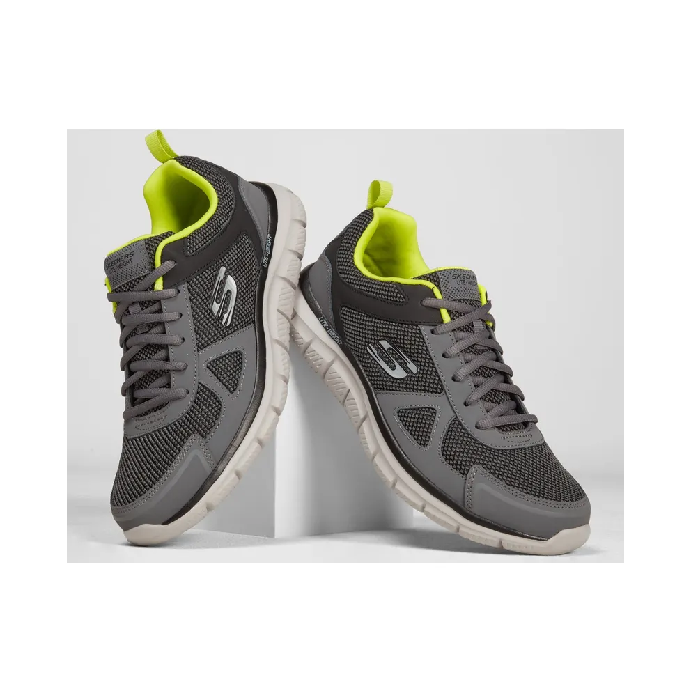 Skechers Track – Bucolo Sneaker Houtskool/Limoen