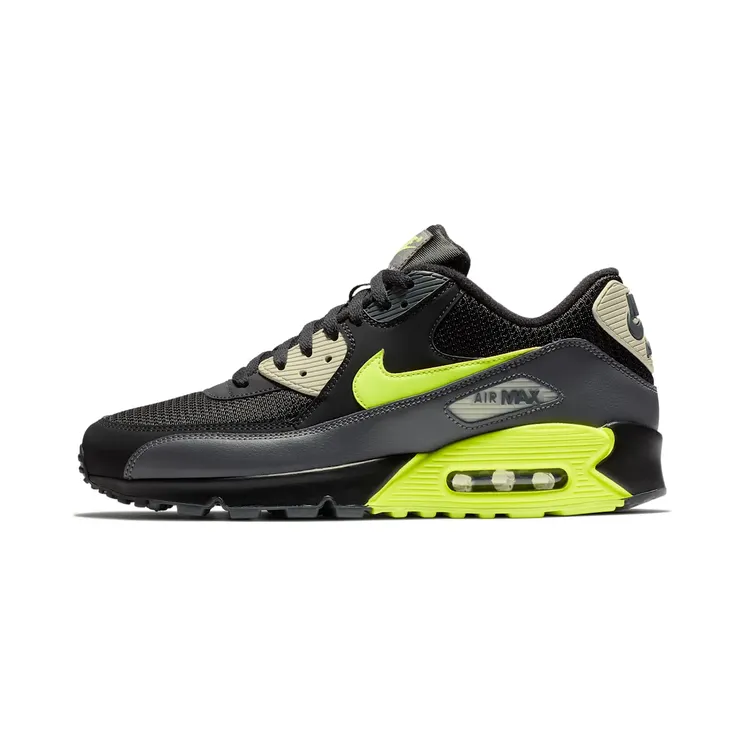 Nike Air Max 90 “Dark Grey / Black / Light Bone / Volt” (AJ1285-015)