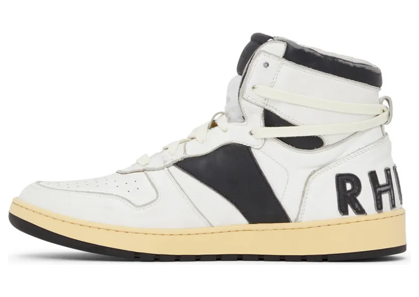 Rhude White & Black Rhecess Hi Sneakers (RHFW21FO24039128) (3)