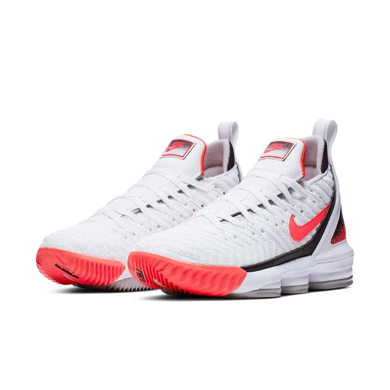 Nike LeBron 16 White Hot Lava White/Hot Lava-Flat Silver (CI1521-100)