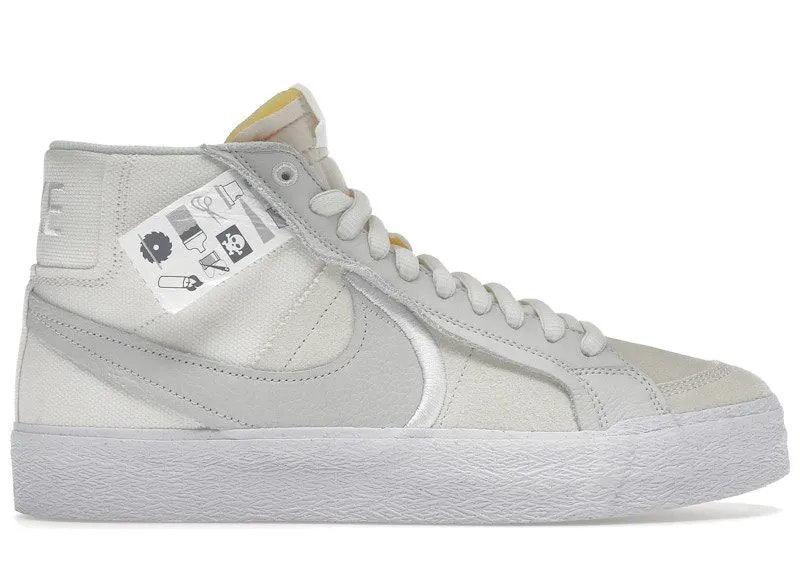 Nike SB Blazer Mid Warning Label Summit White (DZ7587-110)