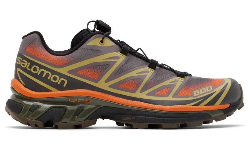 Salomon Orange & Purple XT-6 Skyline Low-Top Sneakers (L41629900)