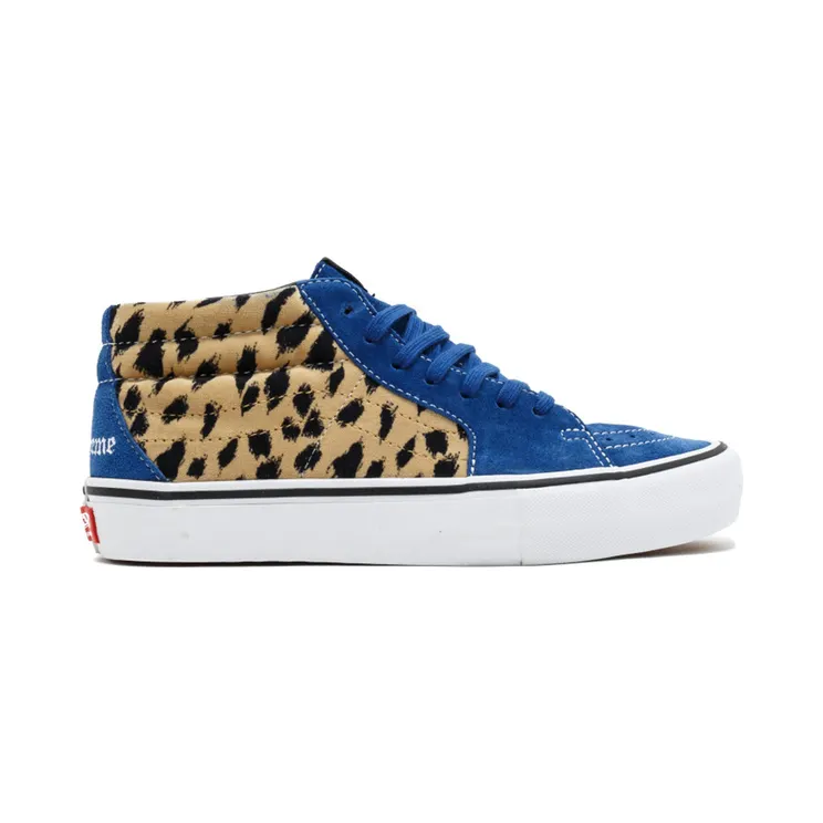 Vans Sk8-Mid Supreme Velvet Leopard Royal