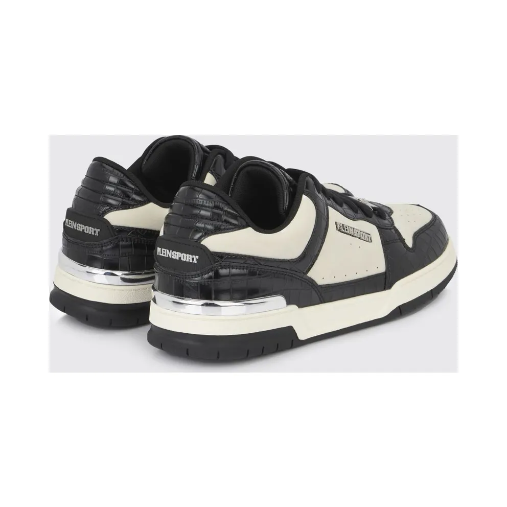 Plein Sport Suede And Crocodile Print Leather White 1 (FAESUSC0795STE003N0102)