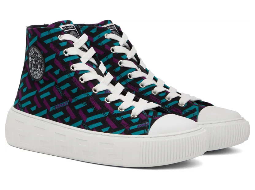 Versace Multicolor Greca High-Top Sneakers (DSU8403 1A02719) (4)