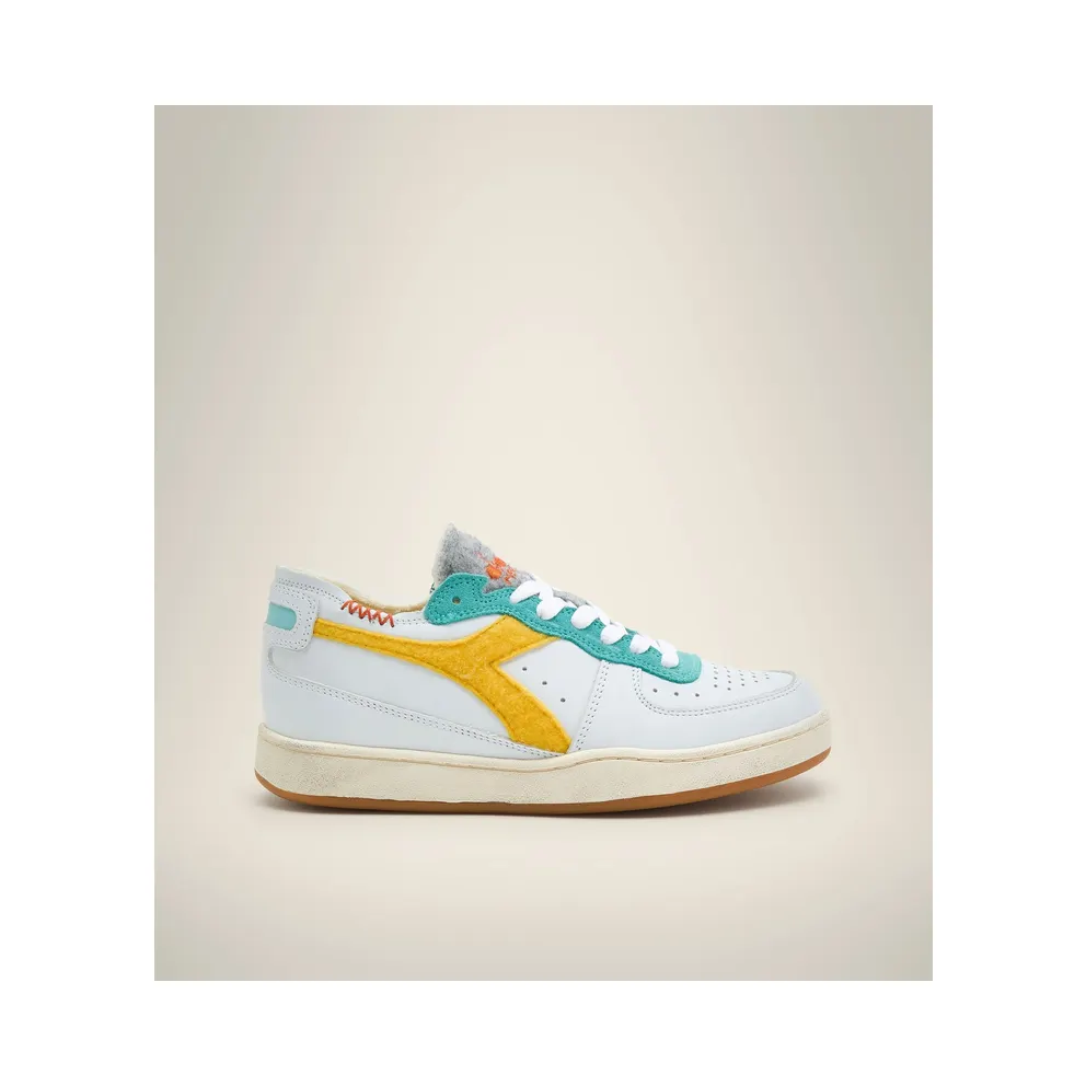 Diadora Mi Basket Row Cut Tennis Bianco / Giallo Tuorlo (201.178541-C9158)