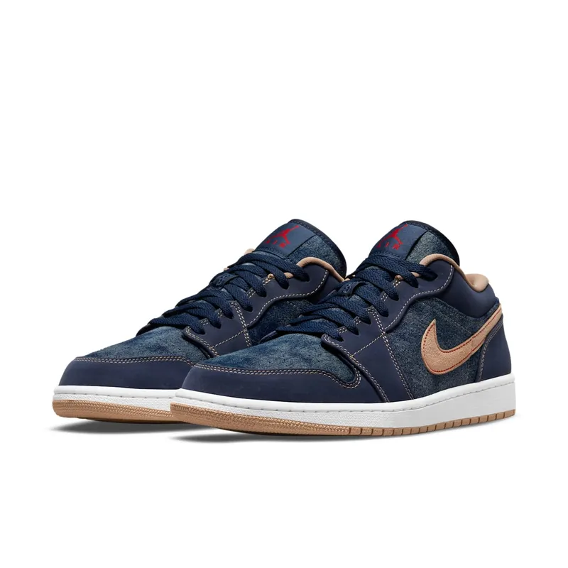 Air Jordan 1 Low SE Denim – “Midnight Navy / University Red / White / Hemp” (DH1259-400)