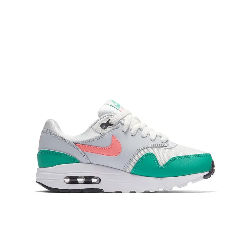 Nike Air Max 1 South Beach (GS) Summit White/Kinetic Green-Pure Platinum-Sunset Pulse (807602-105)