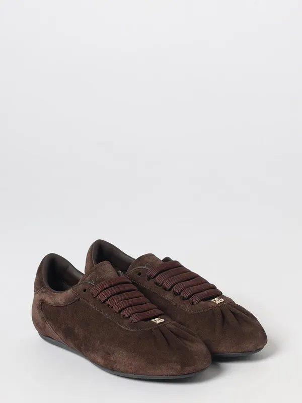 Dolce & Gabbana Suede Low-Top with Embossed Logo Ebony (CK2485A058180081)