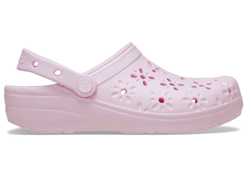 Crocs Classic Floral Cut-Out Clog Pink Milk (210927-6ZW)
