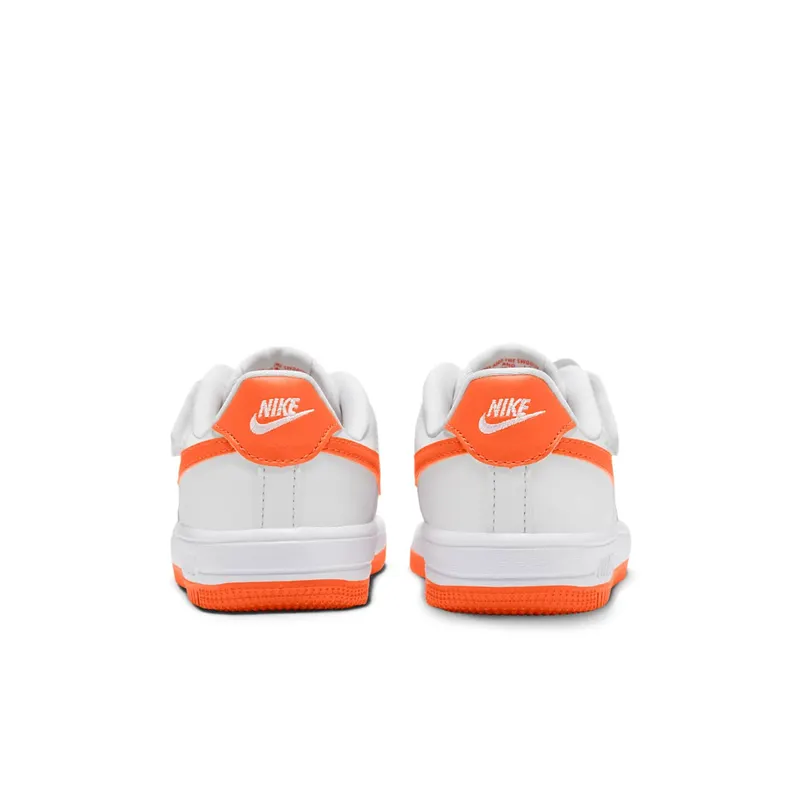 Nike AIR FORCE 1 LOW EASYON PS “White White Safety Orange” (FN0237-113)