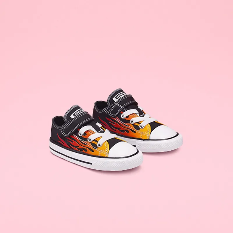 Converse Toddler Archive Flames Hook and Loop Chuck Taylor All Star Low Top (766199C)